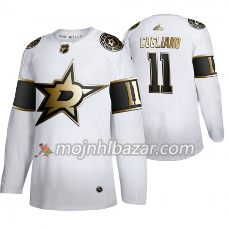 Dresovi Dallas Stars Andrew Cogliano 11 Adidas 2019-2020 Golden Edition Bijela Authentic - Muške